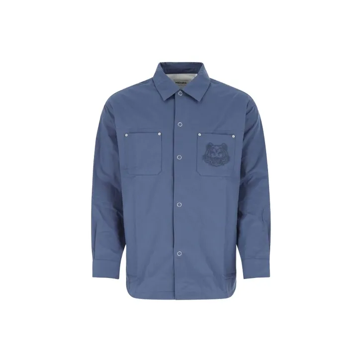 KENZO Classic Tiger Head Shirt Men's Blue-0