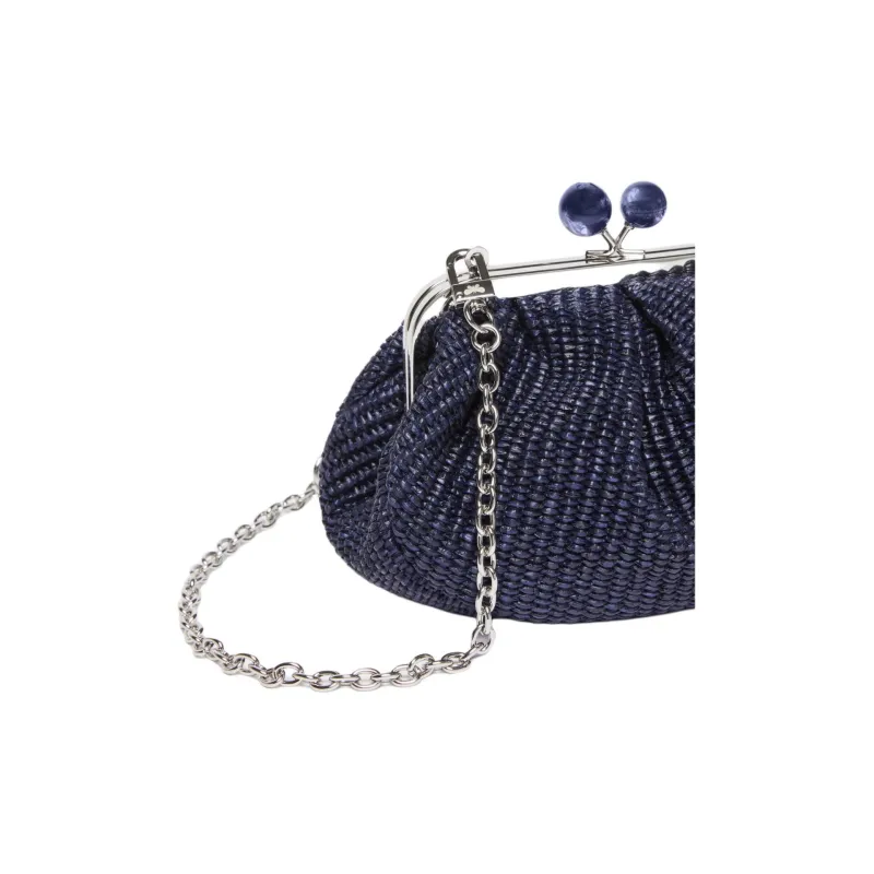 WEEKEND MaxMara Pasticcino Cotton Clutch Small Size Women's Dark Purple-5
