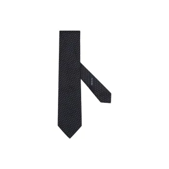 Ermenegildo Zegna Geometric Patterned Jacquard Tie