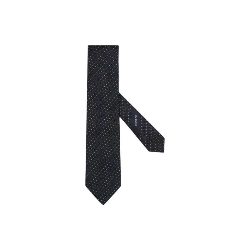 Ermenegildo Zegna Geometric Patterned Jacquard Tie-0
