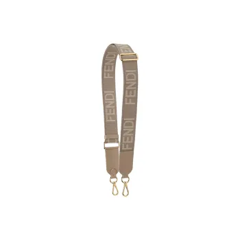 FENDI Cotton Bag Strap Women's Dove Gray Color