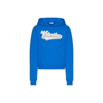 Valentino Embroidered Logo Popover Hoodie