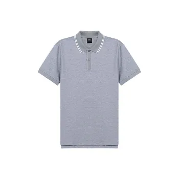 HUGO BOSS Short Sleeved Polo Shirt Men's Gray