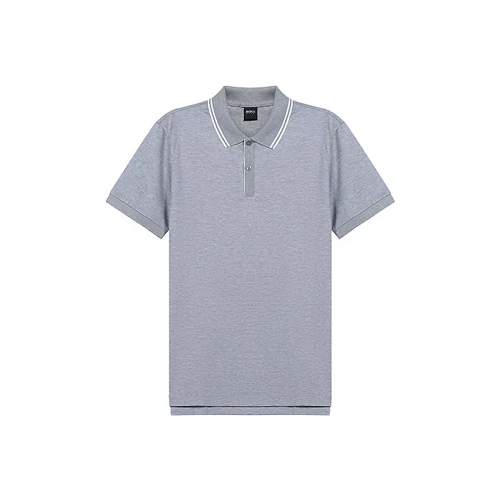 HUGO BOSS Short Sleeved Polo Shirt Men's Gray-0