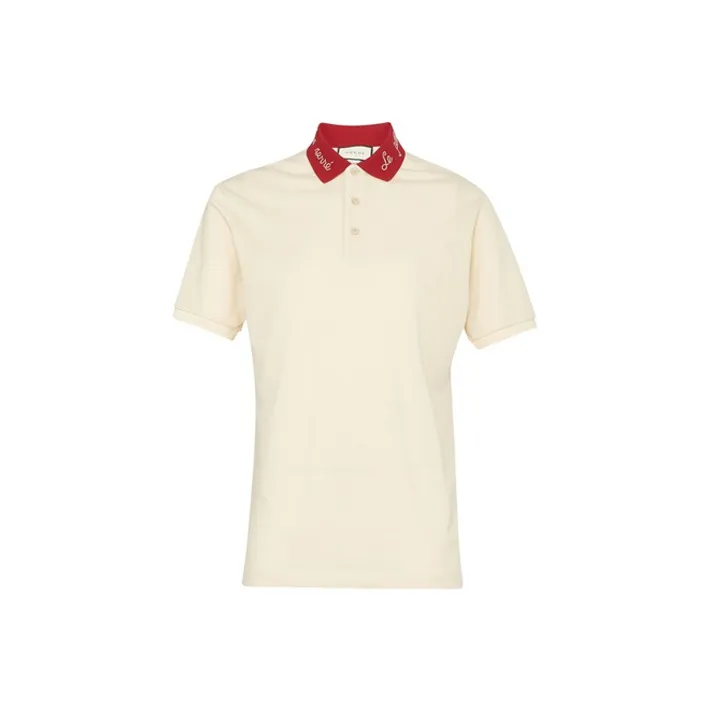 GUCCI Polo Shirts Men Ecru-0