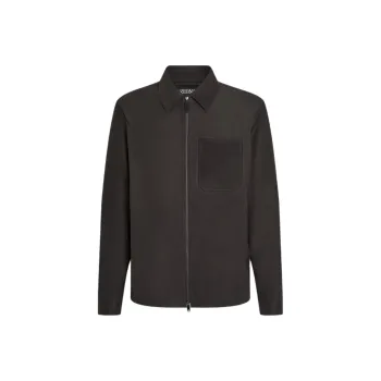 Ermenegildo Zegna Secondskin Nubuck Zipped Overshirt