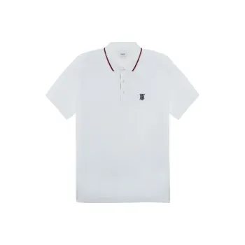 Burberry Monogram Motif Piqué Cotton Polo Shirt