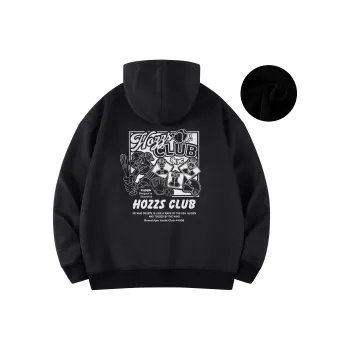 HOZZS x WULIAOYUAN LIANMINGKUAN Pullover Hooded Fleece Lined Hoodies & Sweatshirts Unisex