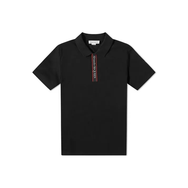 Alexander McQueen Logo tape Short sleeve Polo Shirt-0