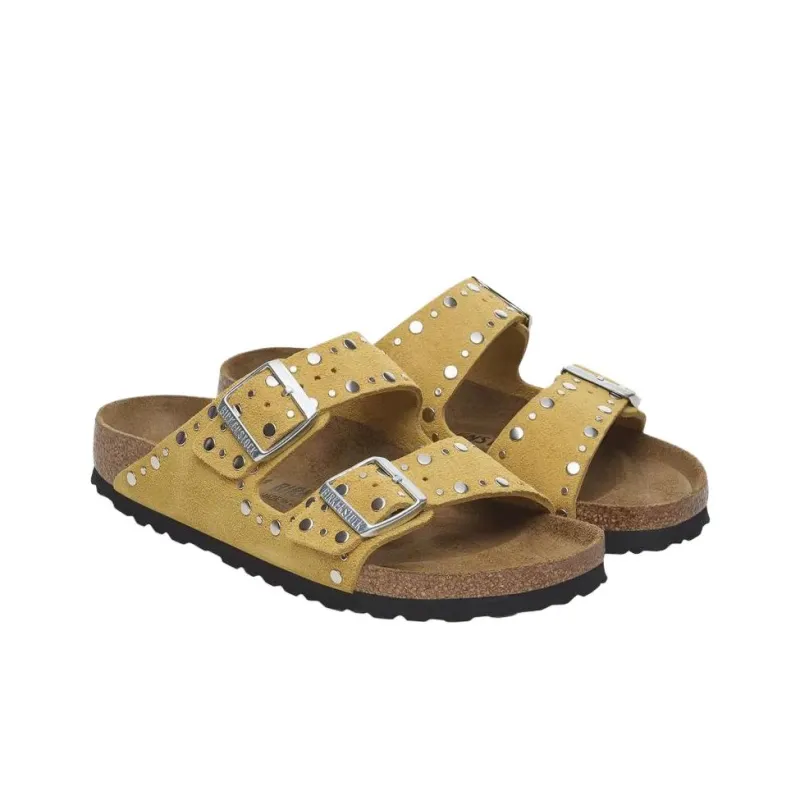 Birkenstock Arizona Rivet EVA Abrasion Resistant Slide Slippers Women's Yellow Narrow-2