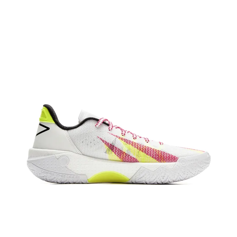 LINING Jie Ao 2 Basketball Shoes Men Low Top White Red-1