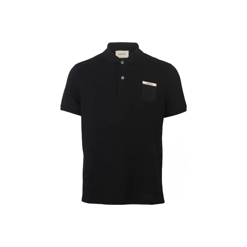 GUCCI Polo Shirts Men Black-0