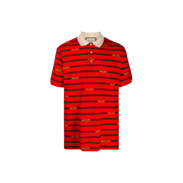 GUCCI Polo Shirts Men Red-0