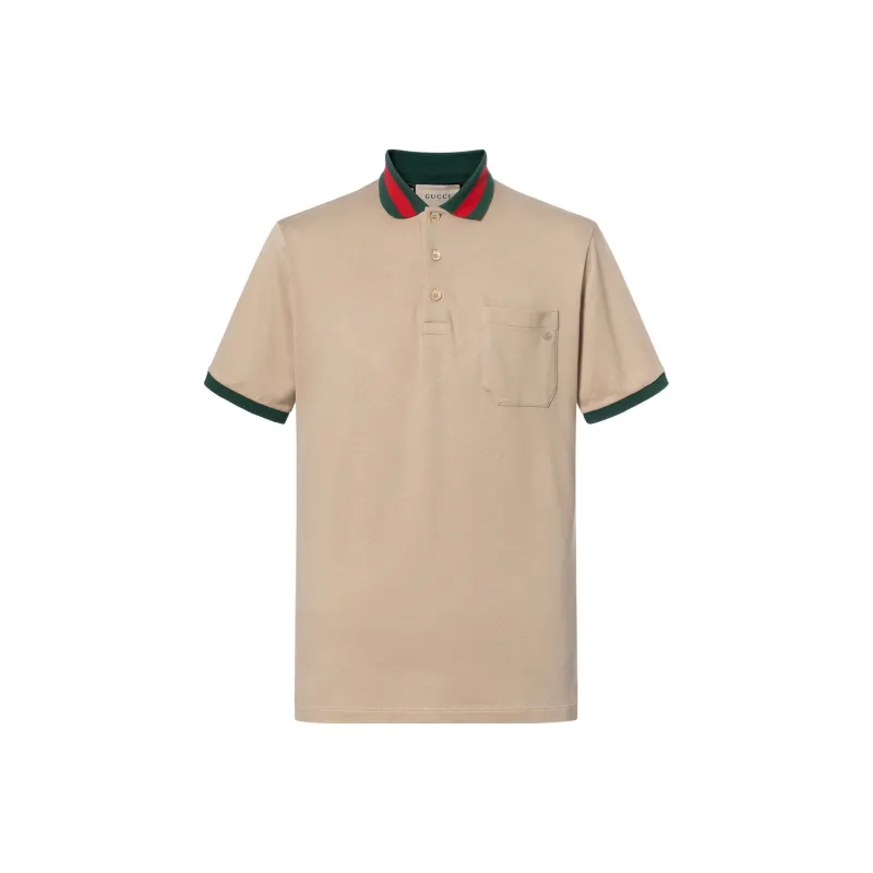 GUCCI SS22 Polo Shirt Men's Brown-0