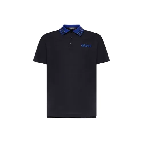 VERSACE Polo Shirts Men Black