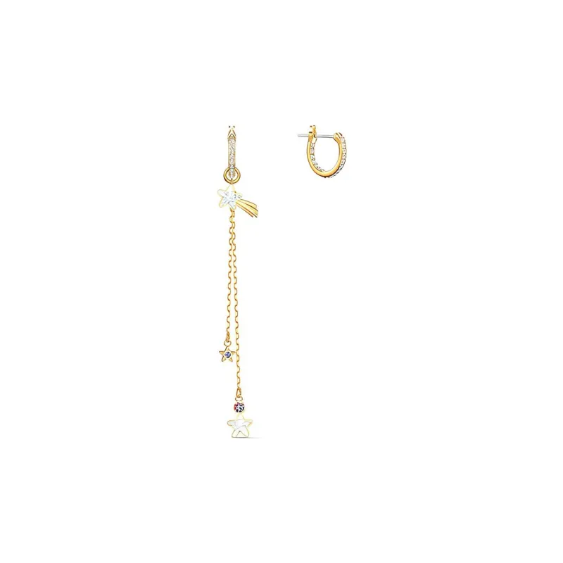 Swarovski Out Of This World Earrings Women's Purple/Gold Plated-3