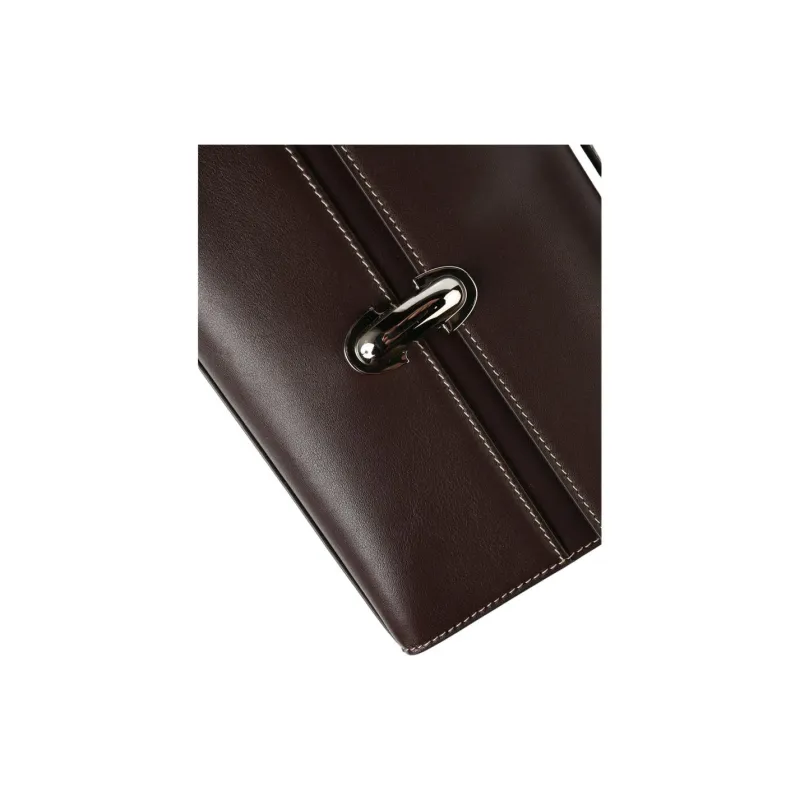 SAVETTE Calfskin Shoulder Bag Women's Coffee-2