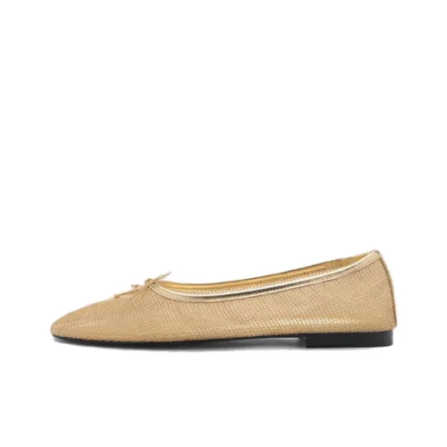 MANGO Casual Single Shoes Women's Gold