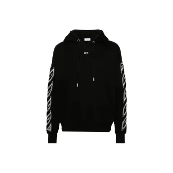 OFF WHITE Logo embroidered Cotton Hoodie