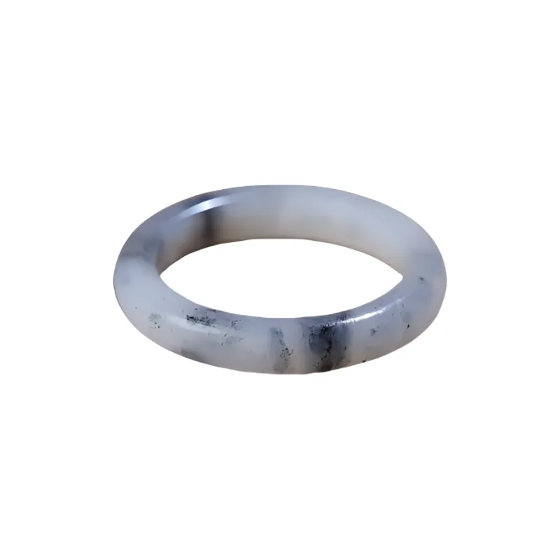 Jade Charm Yao Hetian Jade Rings Blue And White Unisex-0