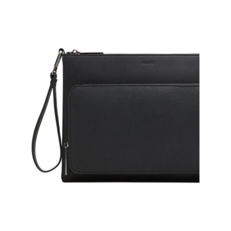 ALDO Artificial Leather Clutch Medium Size Men's Black-3