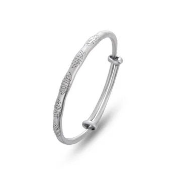 7℃ 999 Fine Silver Bangles Unisex
