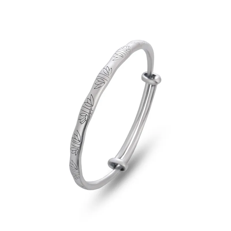 7℃ 999 Fine Silver Bangles Unisex-0