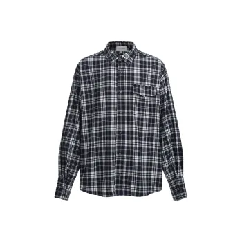 11ESTRANGER ASTRANGER Shirt Unisex Dark Blue Plaid