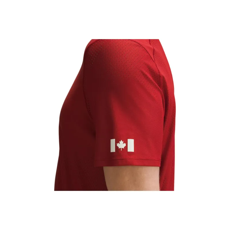 Lululemon Team Canada T Shirt Men's Sports Red-4