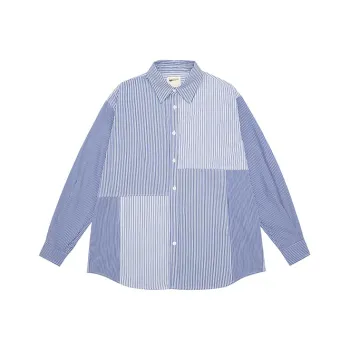URBAN STANDARD Shirts Men Blue White Stripes