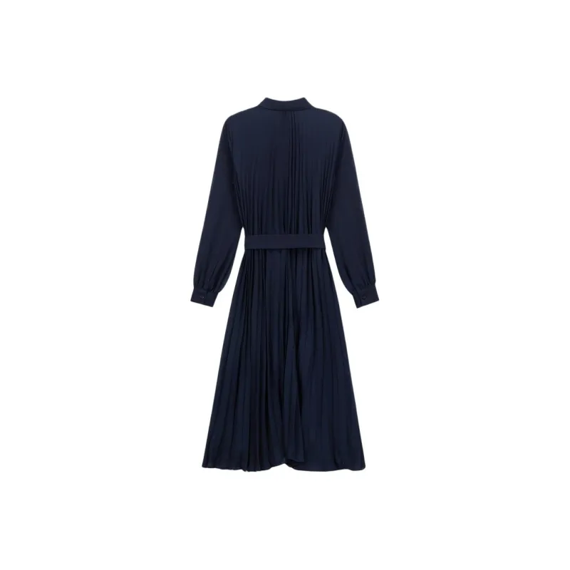 MICHAEL KORS FW24 Long Sleeved Dress Women's Dark Blue-1