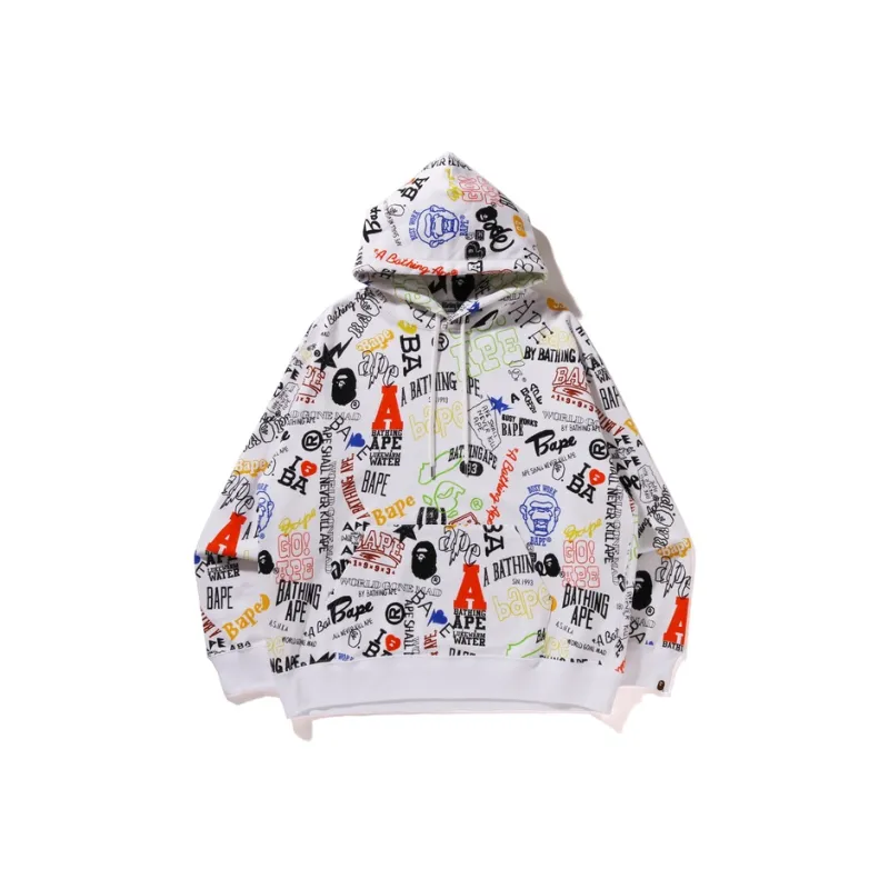 A BATHING APE Hand Draw Pullover Hoodie-2