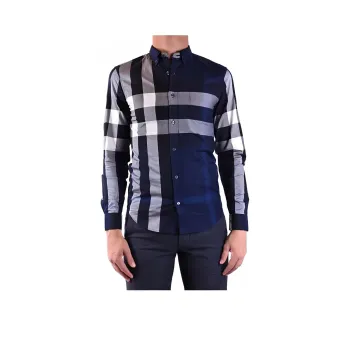 Burberry Shirts Men Blue
