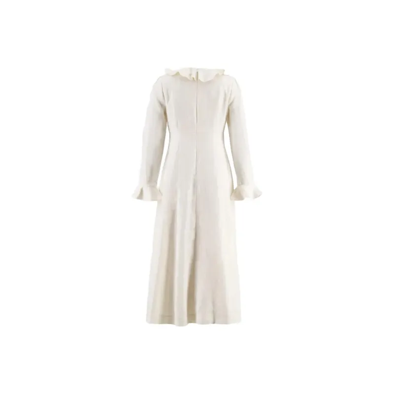 Zimmermann V Neck Ruffled Midi Dress-1