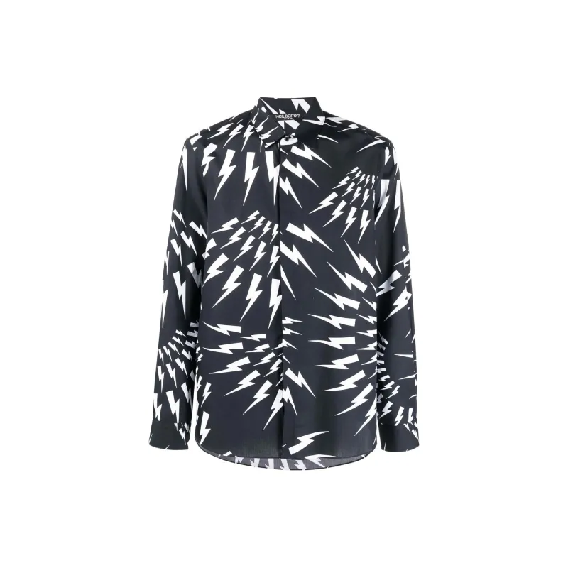 Neil Barrett Shirts Men Navy Blue-0