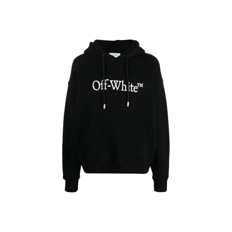 OFF WHITE Big Bookish Skate Cotton Hoodie-0