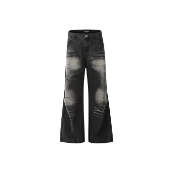 TESTUNG Fashion Jeans Unisex Classic Dark Gray