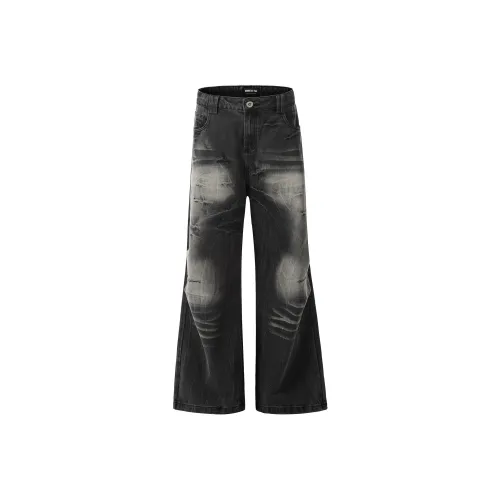 TESTUNG Fashion Jeans Unisex Classic Dark Gray