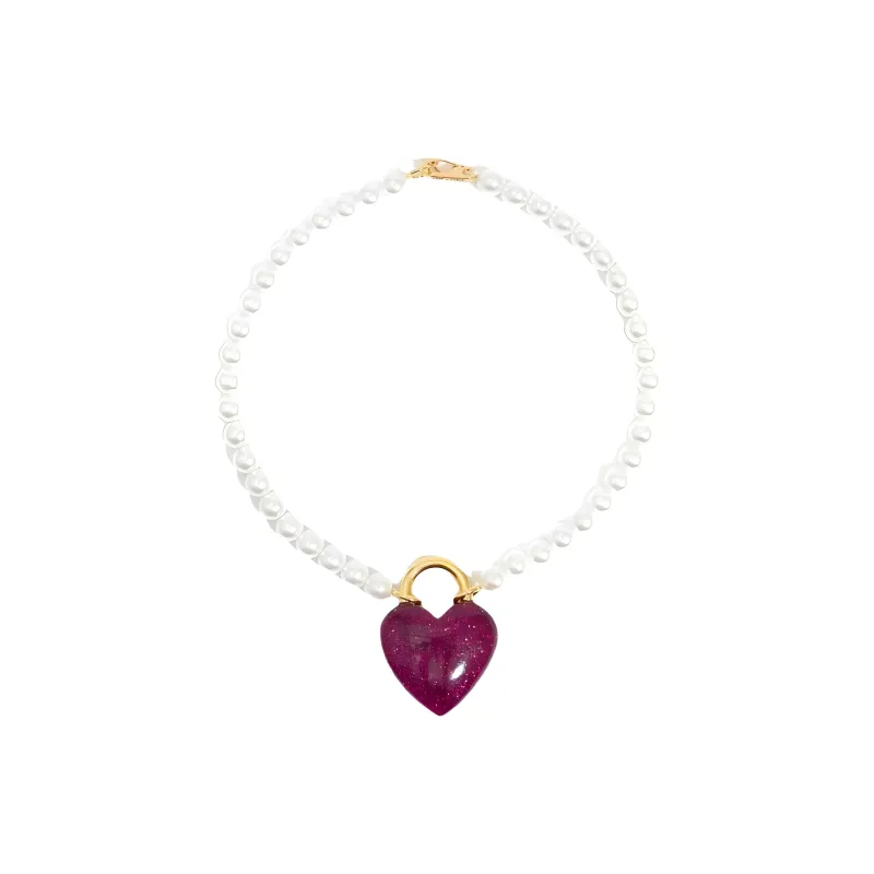 Bimba Y Lola Heart And Pearls Necklace-1