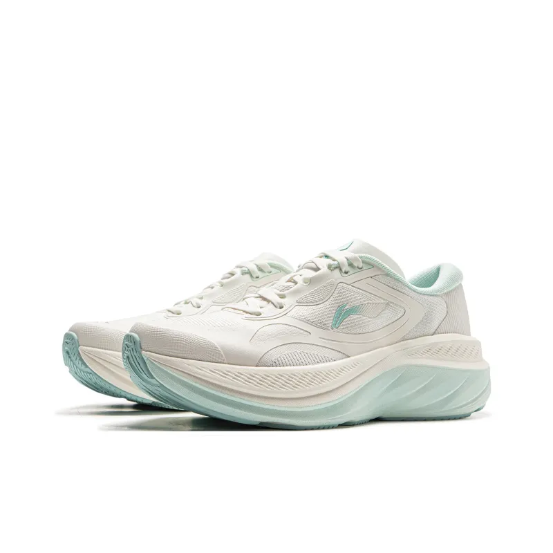 LINING Leisurely Running Shoes Women's Low Top Mist White-2