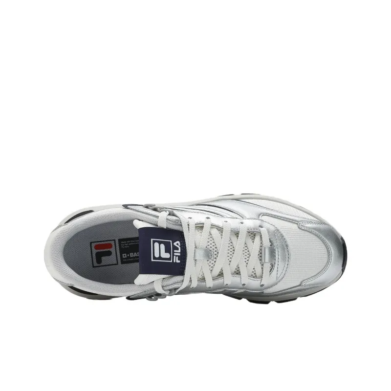 FILA RIBBON Anti Slip Wear Resistant Low Top Casual Shoes Men's Gray White-2