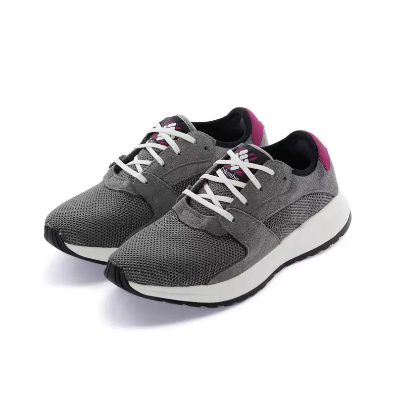Columbia Cushioning, Wear Resistant Low Top Casual Shoes Women's Gray White-2