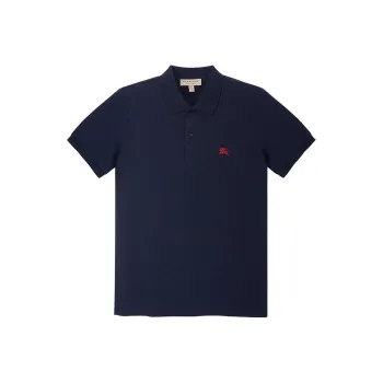 Burberry Oxford Logo Embroidered Polo