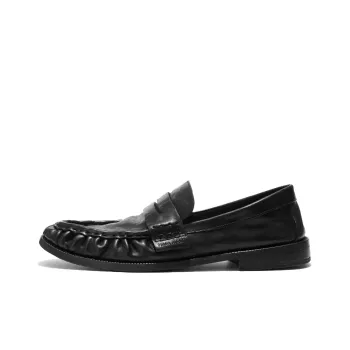 TAICHIISM Soft Pleated Loafers Unisex Washed Black