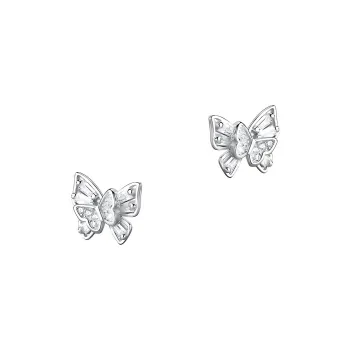 BAIJUAN S925 Silver Stud Earrings Women's