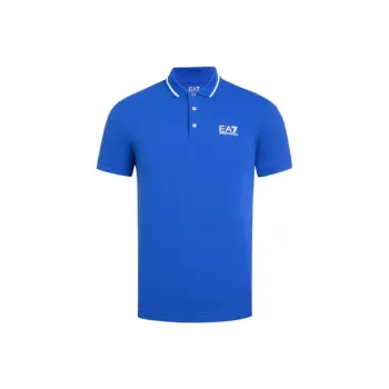 EMPORIO ARMANI EA7 Polo Shirts Men Royal Blue