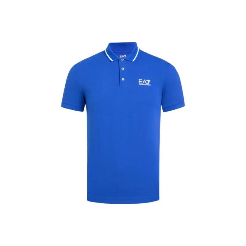 EMPORIO ARMANI EA7 Polo Shirts Men Royal Blue-0