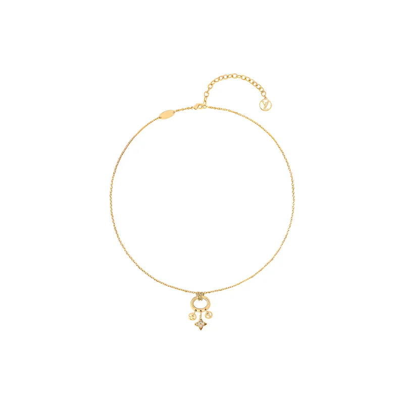 LOUIS VUITTON MY BLOOMING STRASS Necklaces Women's Gold-1