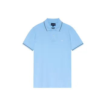 EMPORIO ARMANI SS22 Polo Shirt Men's Light Blue