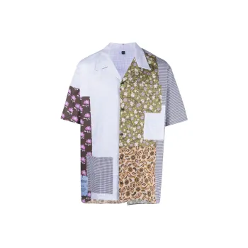 McQ Alexander McQueen Patchwork Patterned Shirt